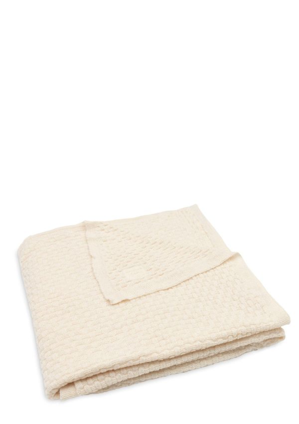 Merino Decke  Weave Knit  Oatmeal 150 x 100 cm Online-Verkauf