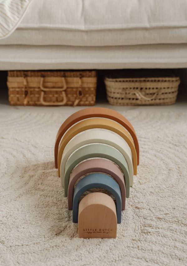 Holz Stapel-Regenbogen  Vintage  Mode – Bild 4