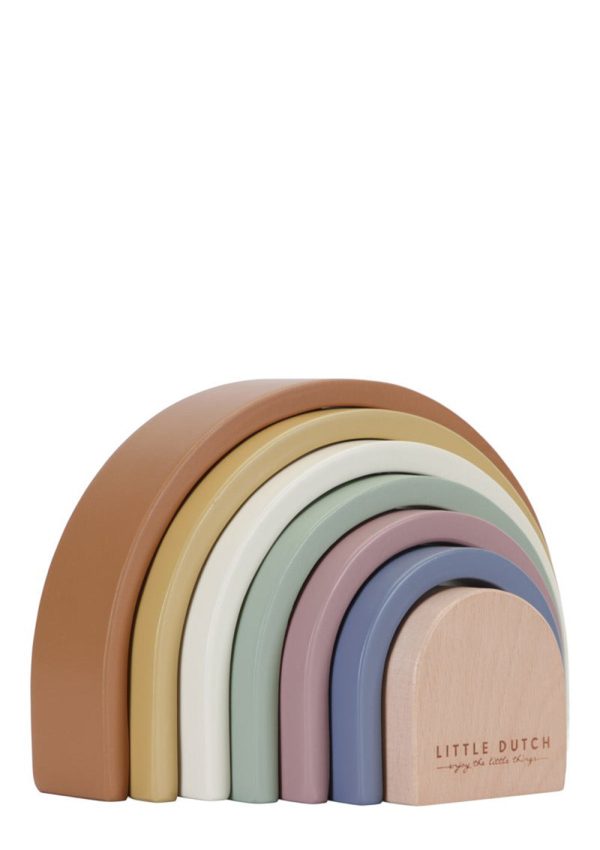 Holz Stapel-Regenbogen  Vintage  Mode