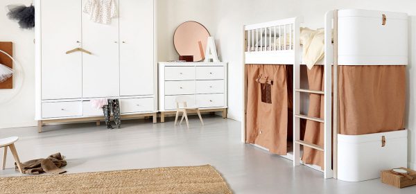 Wood  Umbauset Mini+ Basic zum halbhohen Hochbett Weiß Mode – Bild 3